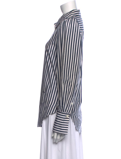 FRAME Striped Long Sleeve Button-Up Top