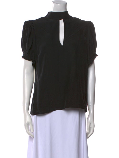 FRAME Mock Neck Short Sleeve Top