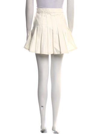 FRAME Pleated Accents Mini Skirt