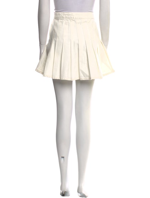 FRAME Pleated Accents Mini Skirt