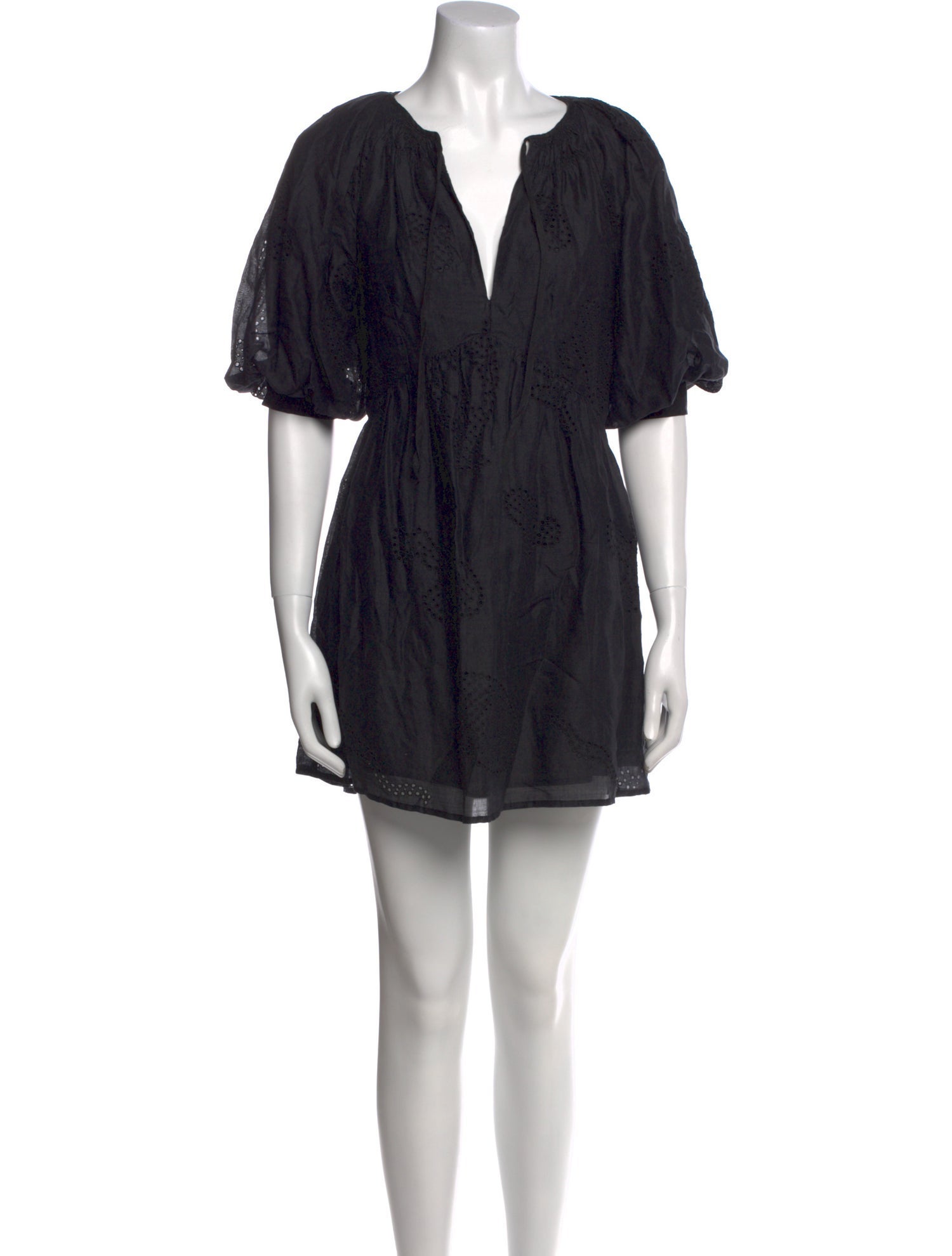 FRAME V-Neck Mini Dress