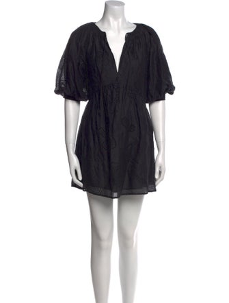 FRAME V-Neck Mini Dress