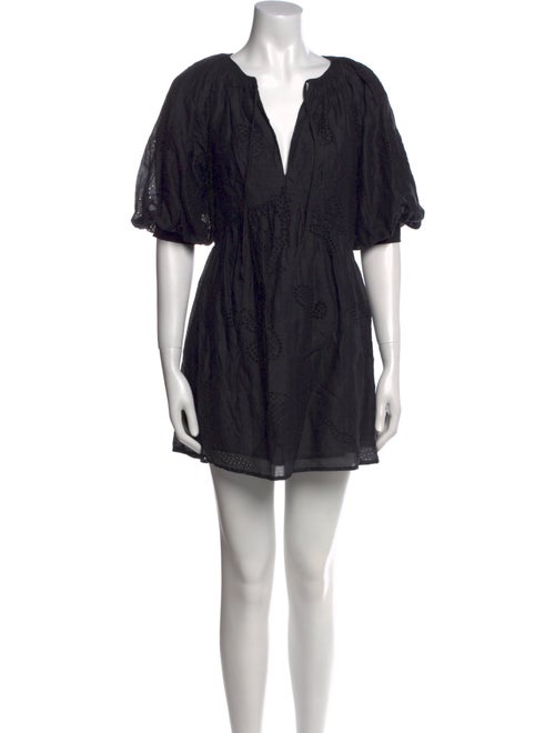 FRAME V-Neck Mini Dress