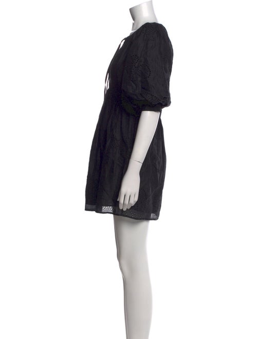 FRAME V-Neck Mini Dress