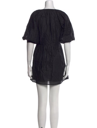 FRAME V-Neck Mini Dress