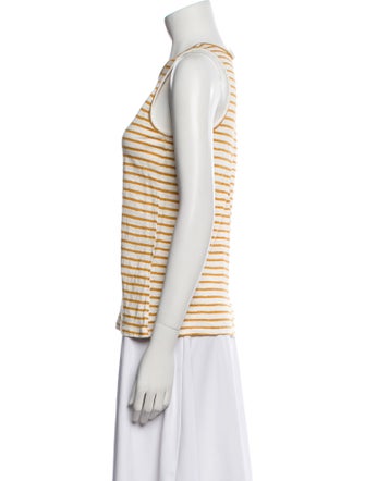 FRAME Linen Striped Top