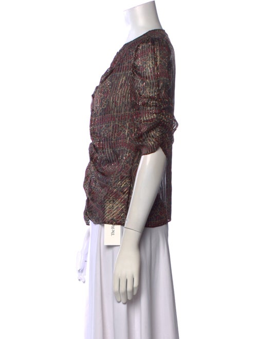 FRAME Silk Printed Blouse