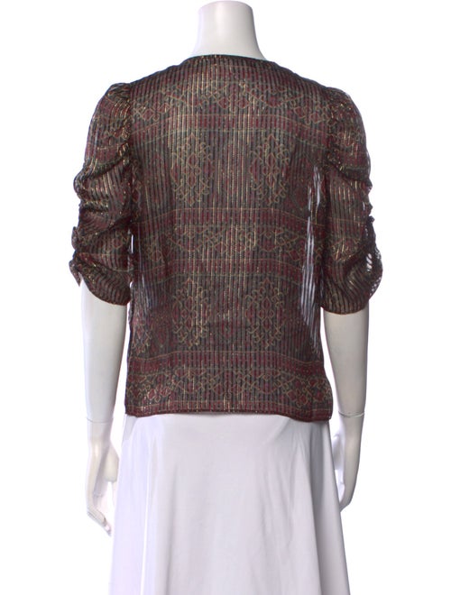 FRAME Silk Printed Blouse