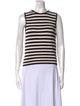 FRAME Striped Crew Neck Top