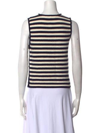FRAME Striped Crew Neck Top