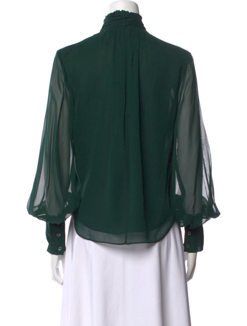 FRAME Silk Mock Neck Blouse