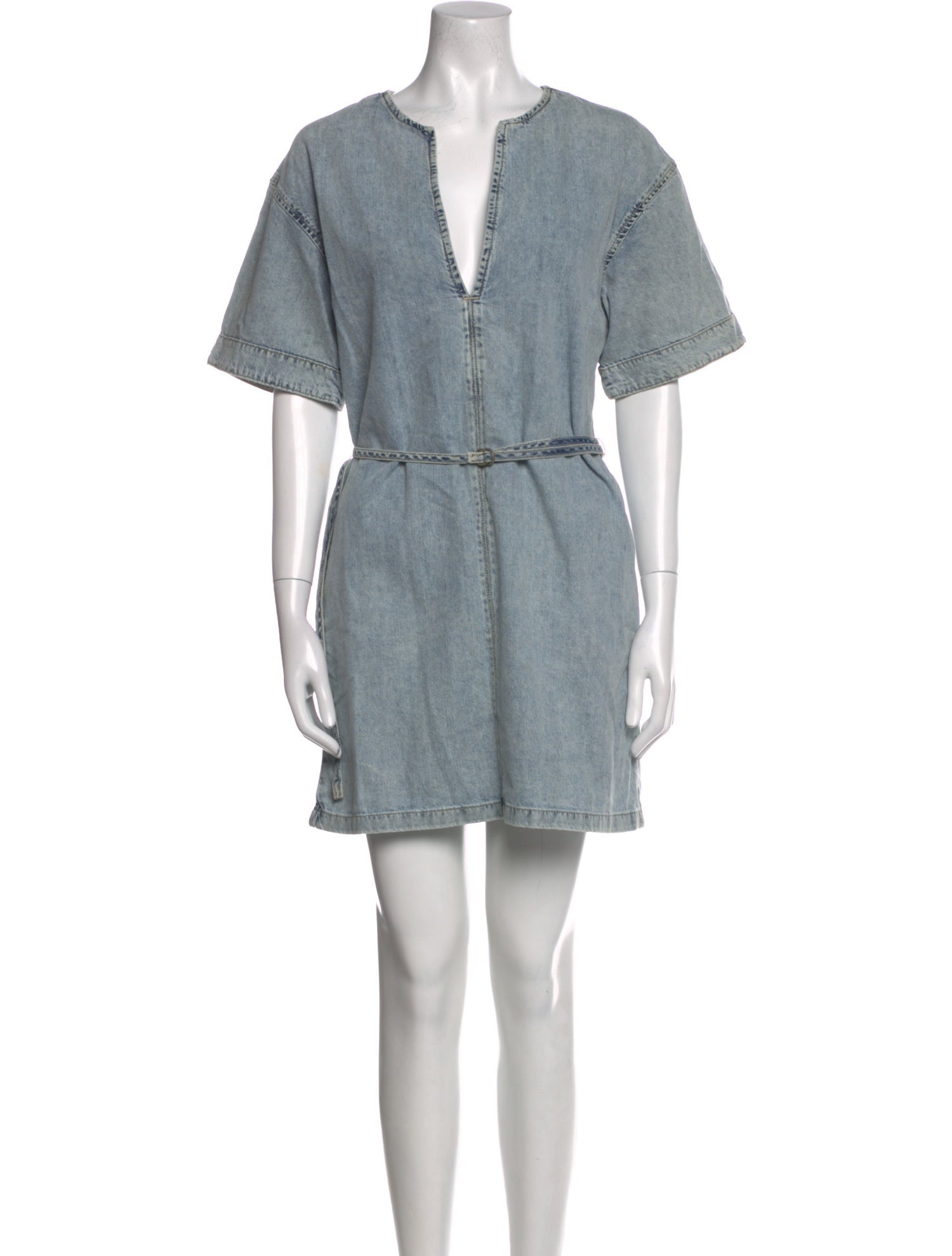 FRAME V-Neck Mini Dress