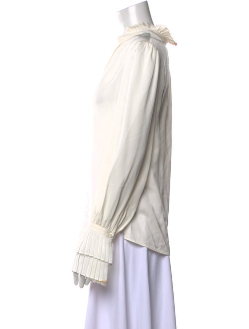 FRAME Silk V-Neck Blouse