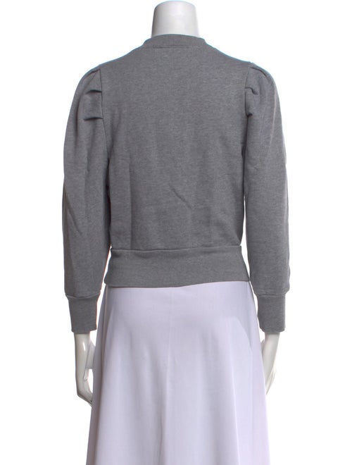 FRAME Mock Neck Three-Quarter Sleeve Sweatshirt