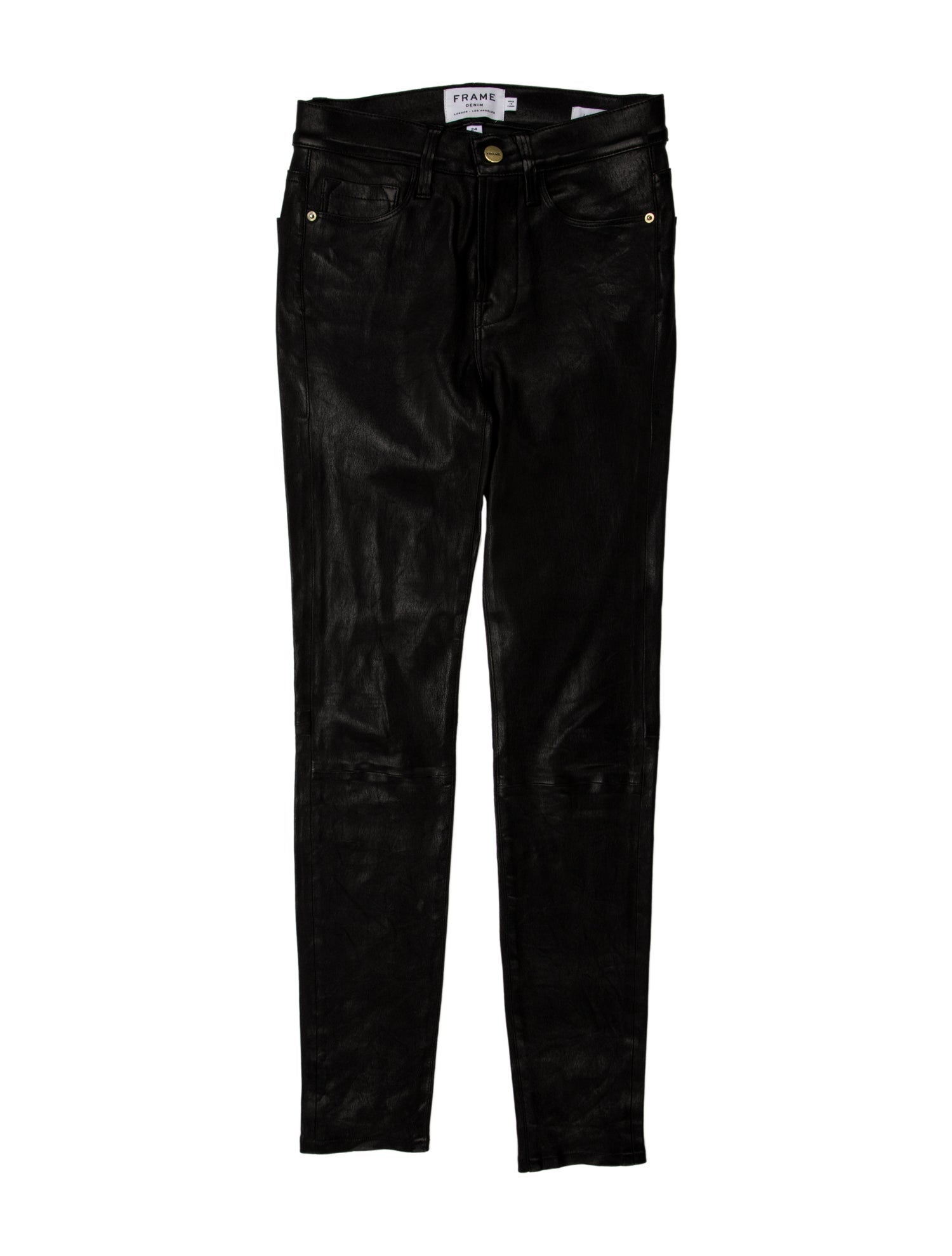 FRAME Lamb Leather Skinny Leg Pants