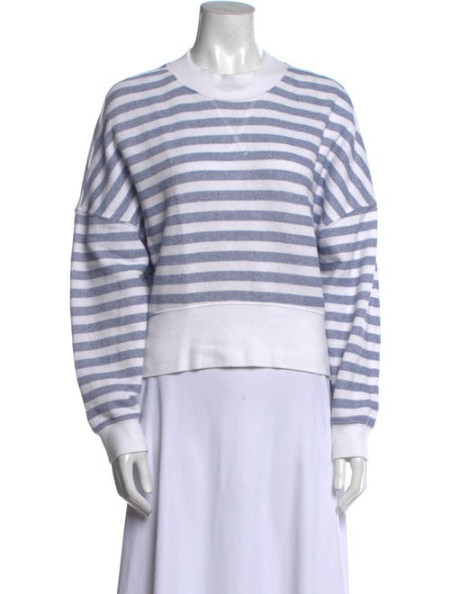 FRAME Striped Crew Neck Sweatshirt
