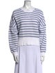 FRAME Striped Crew Neck Sweatshirt