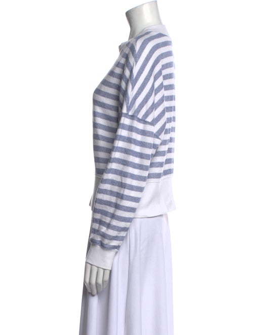 FRAME Striped Crew Neck Sweatshirt