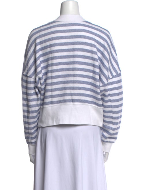 FRAME Striped Crew Neck Sweatshirt