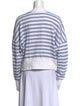 FRAME Striped Crew Neck Sweatshirt
