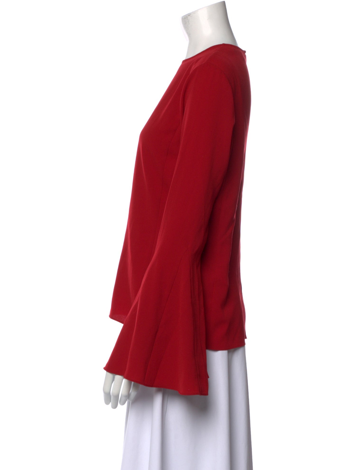 FRAME Crew Neck Long Sleeve Blouse