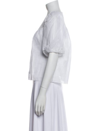 FRAME Bateau Neckline Short Sleeve Blouse