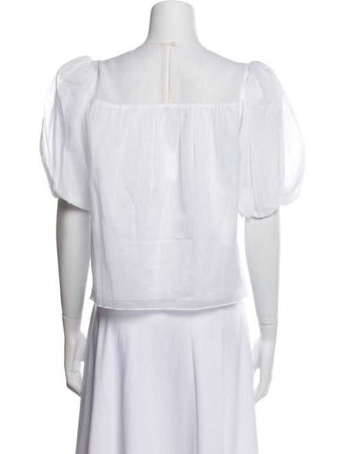 FRAME Bateau Neckline Short Sleeve Blouse