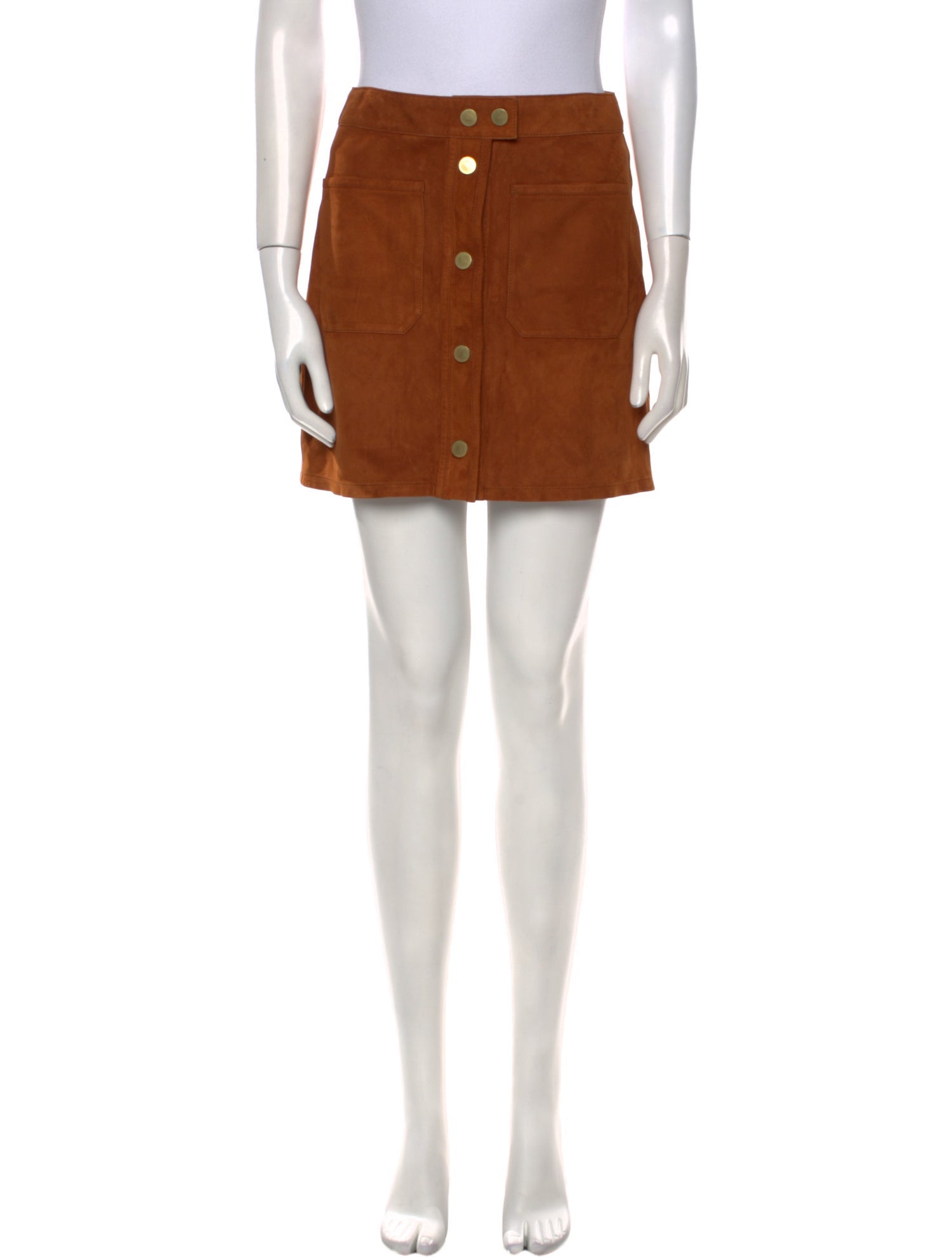 FRAME Leather Mini Skirt