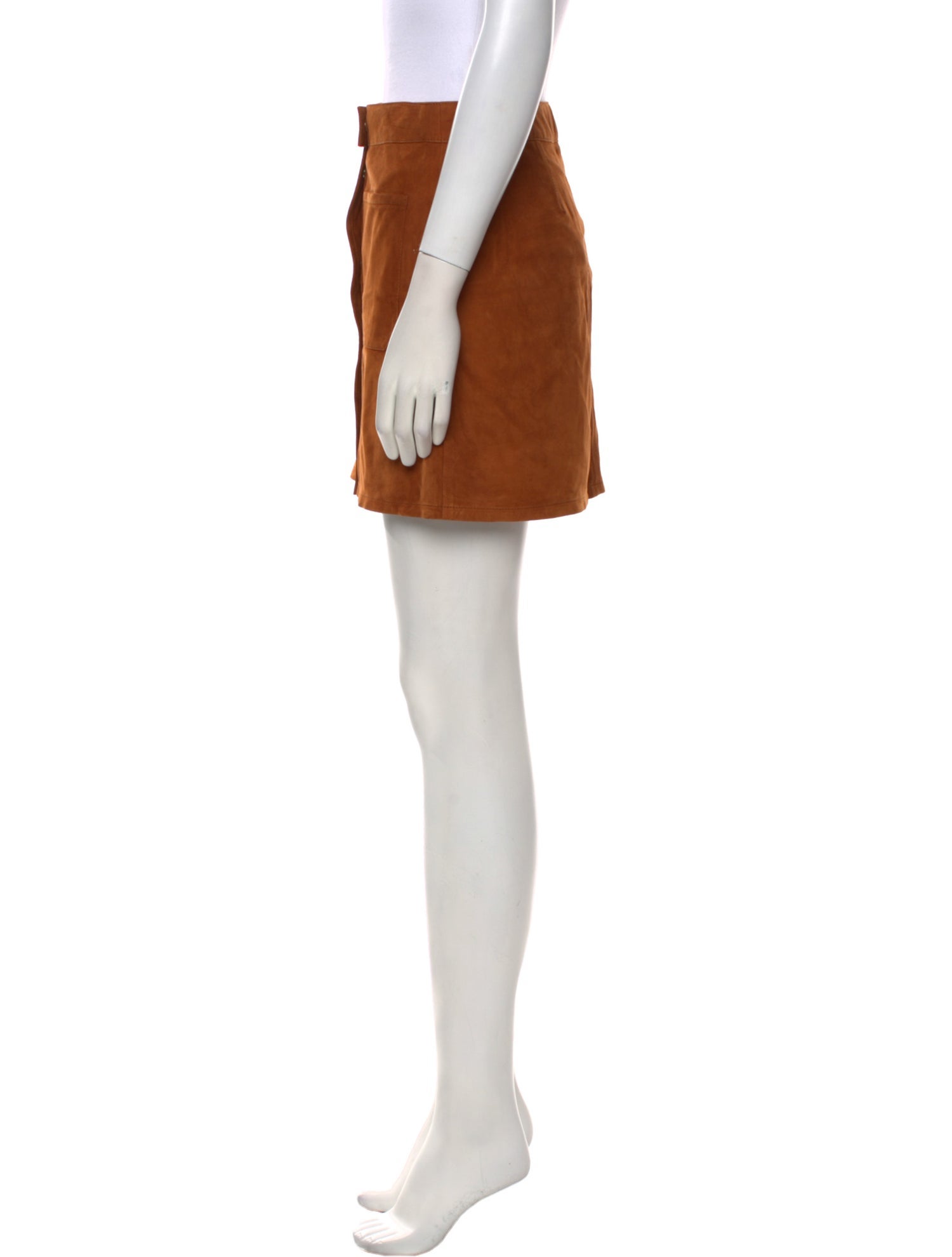 FRAME Leather Mini Skirt