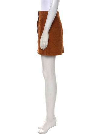 FRAME Leather Mini Skirt