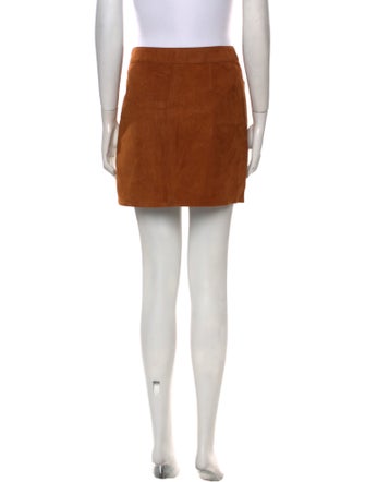 FRAME Leather Mini Skirt
