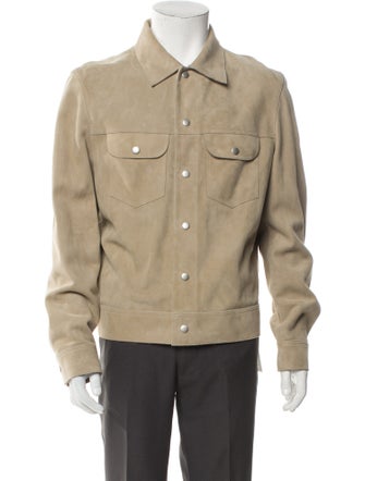 FRAME Goat Leather Trucker Jacket