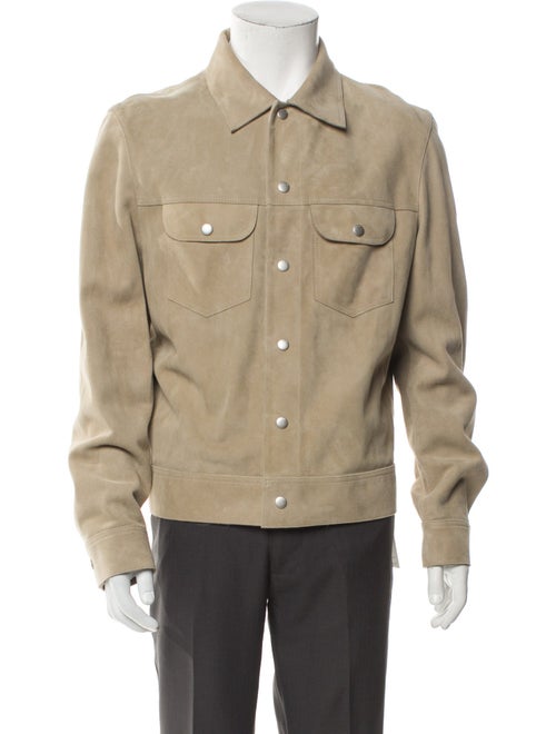 FRAME Goat Leather Trucker Jacket