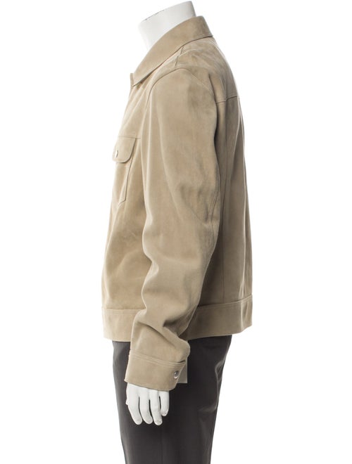 FRAME Goat Leather Trucker Jacket