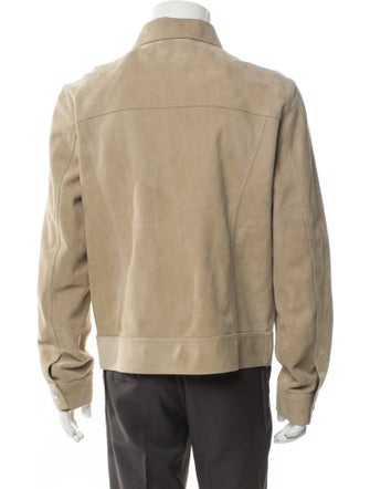 FRAME Goat Leather Trucker Jacket