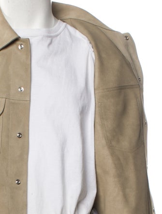 FRAME Goat Leather Trucker Jacket