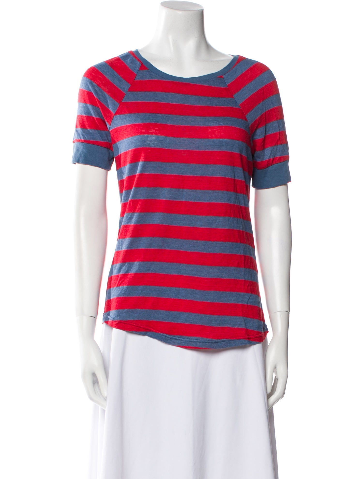 FRAME Linen Striped T-Shirt