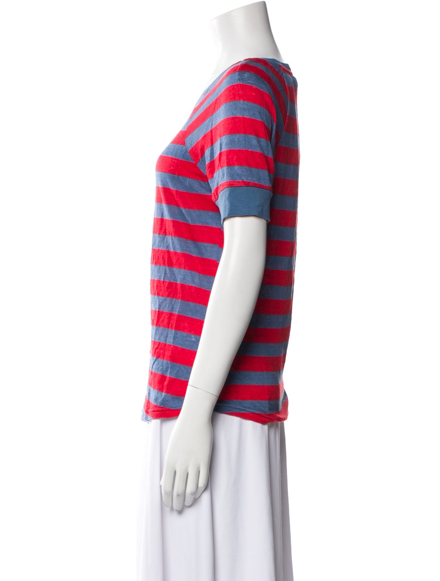 FRAME Linen Striped T-Shirt