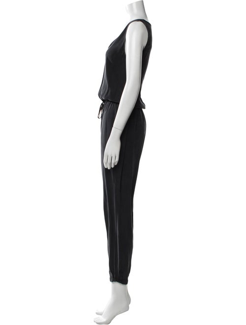 FRAME Silk V-Neck Jumpsuit