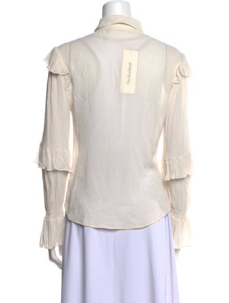 FRAME Long Sleeve Button-Up Top