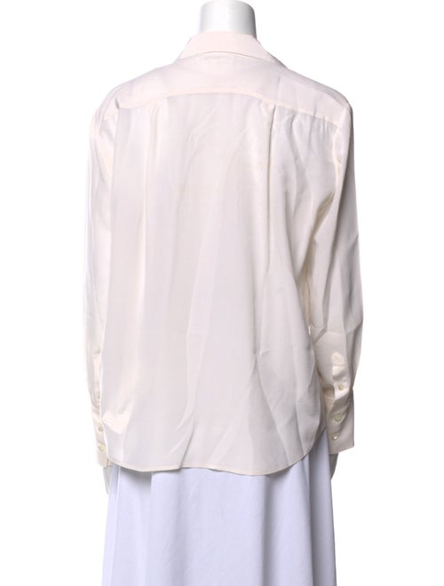 FRAME Silk Long Sleeve Button-Up Top