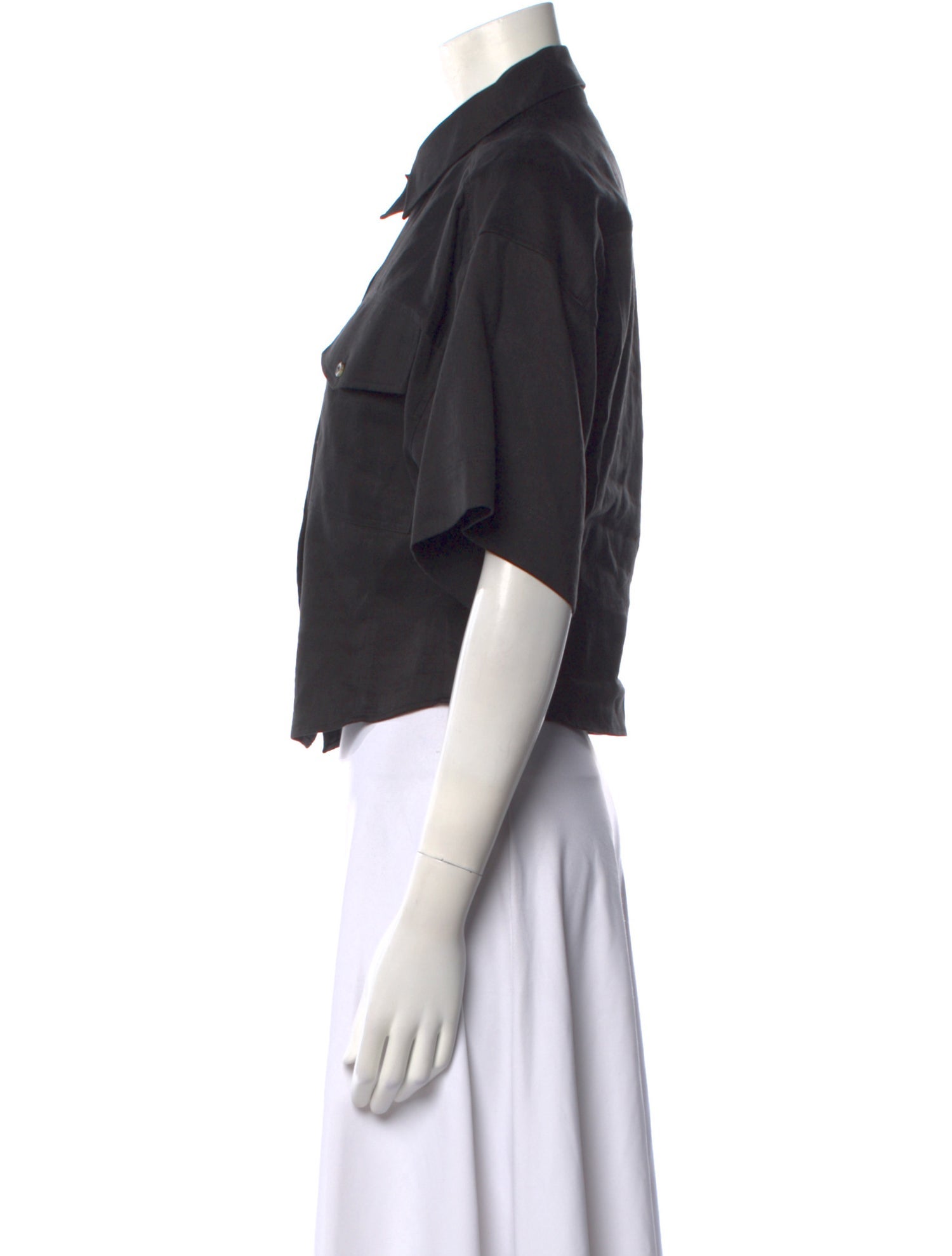 FRAME Short Sleeve Button-Up Top