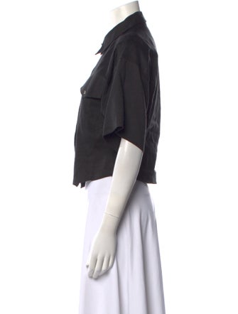 FRAME Short Sleeve Button-Up Top