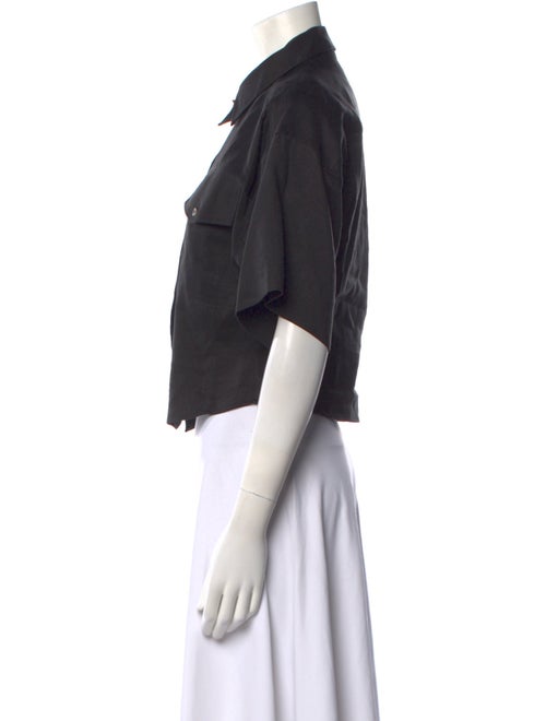 FRAME Short Sleeve Button-Up Top