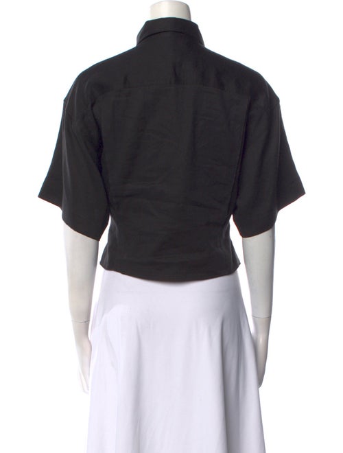 FRAME Short Sleeve Button-Up Top