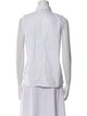 FRAME Mock Neck Sleeveless Button-Up Top