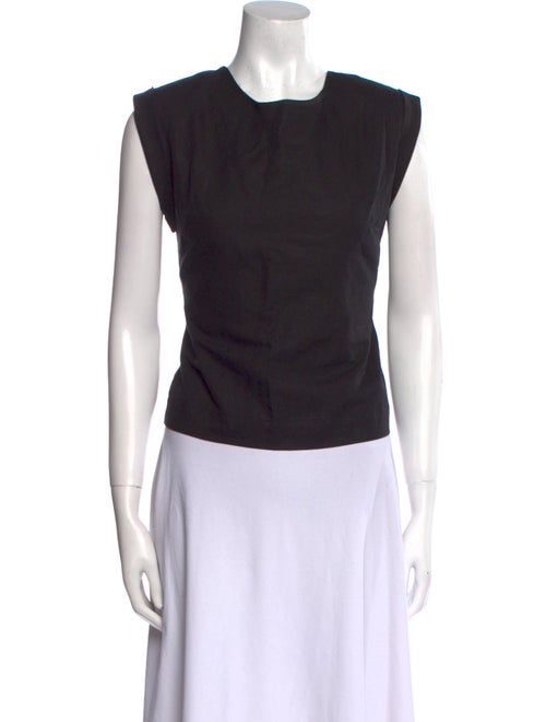 FRAME Linen Crew Neck Top