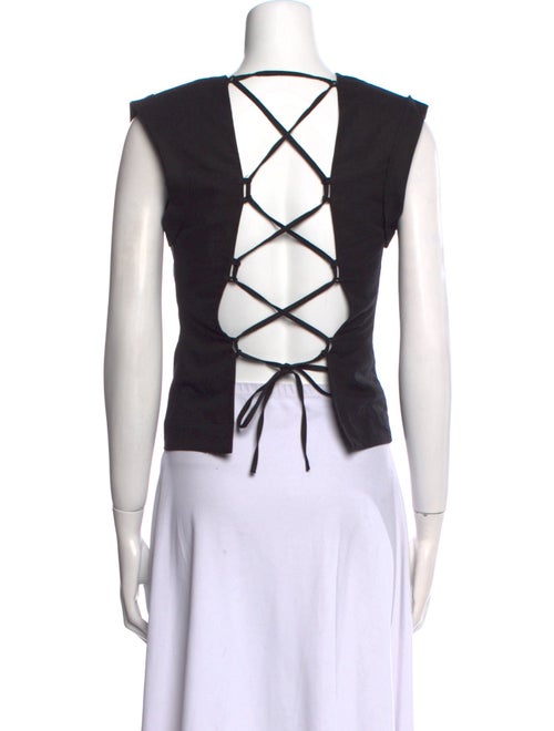 FRAME Linen Crew Neck Top