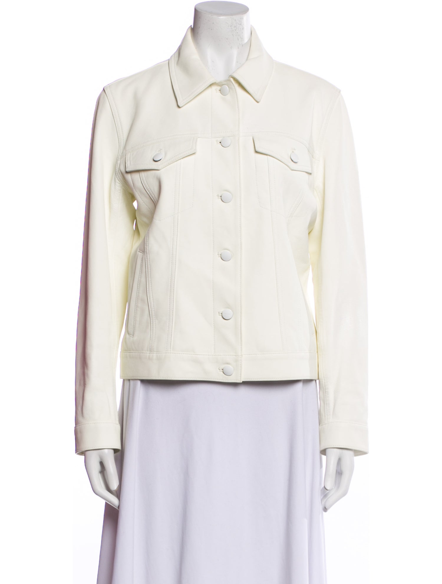 FRAME Leather Denim Jacket