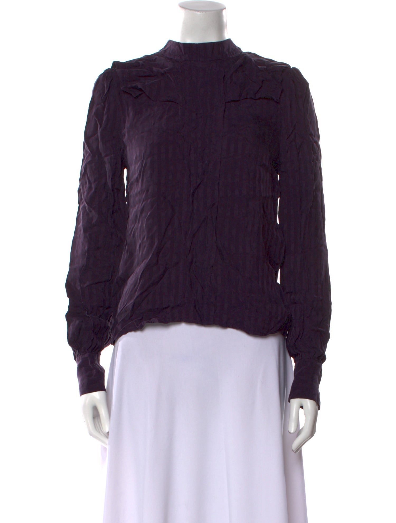 FRAME Mock Neck Long Sleeve Blouse